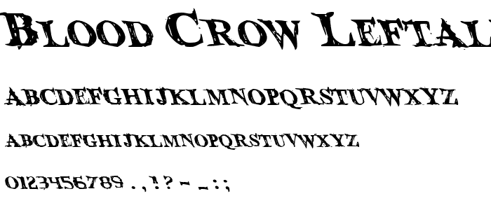 Blood Crow Leftalic font